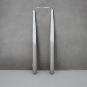 shop tweeling kaars wit/lichtgrijs bij Livs and Gifts