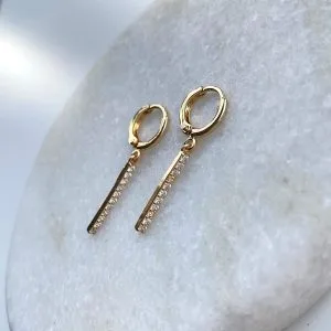 Oorbellen glamour hanger goud