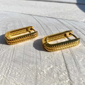 Oorbellen gevlochten goud