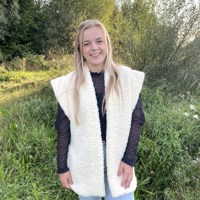 Teddy gilet off-white