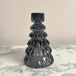 Kaarsenstandaard kerstboom zwart