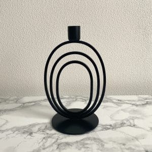 Kaarsenhouder wave zwart