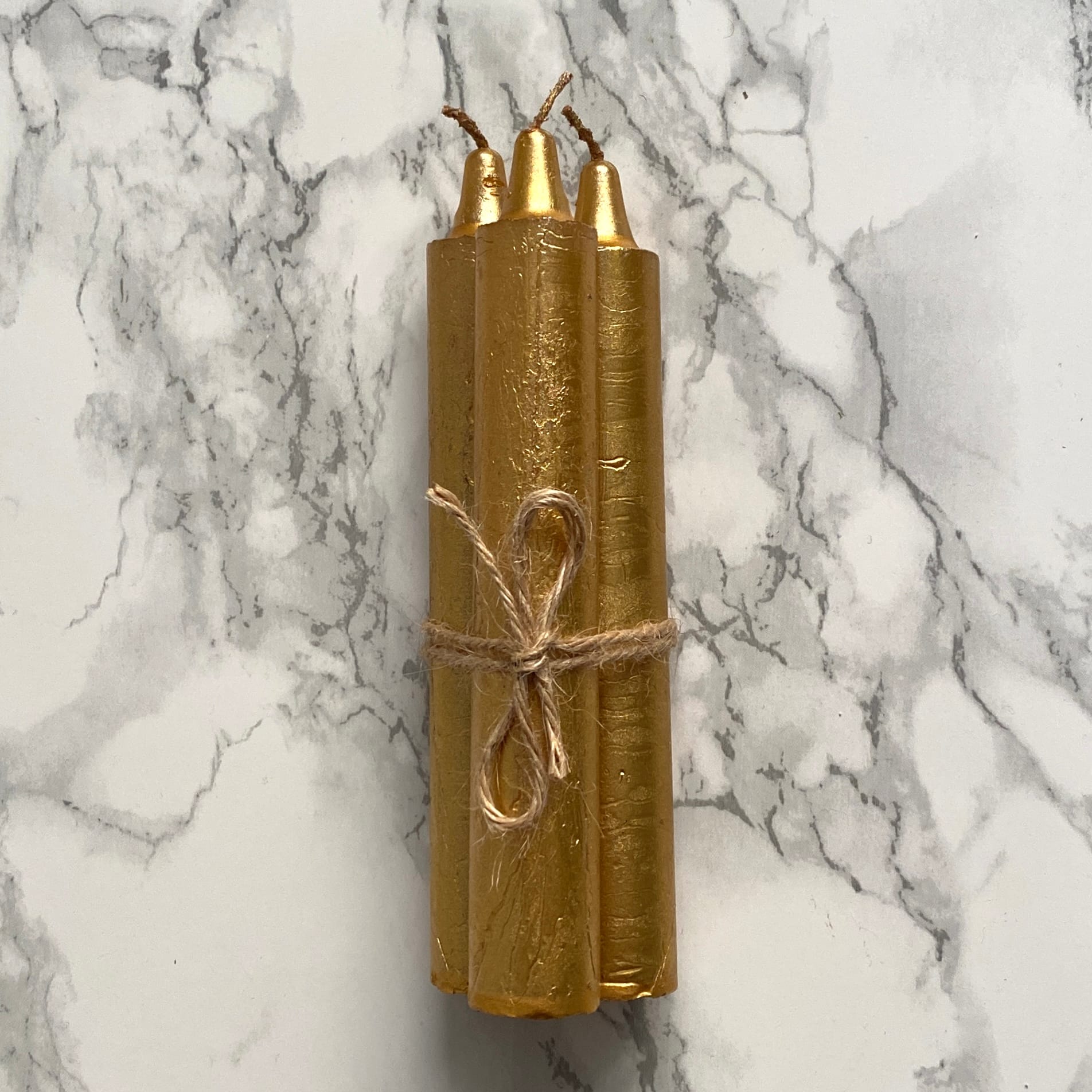 Kaarsenset goud 3 stuks