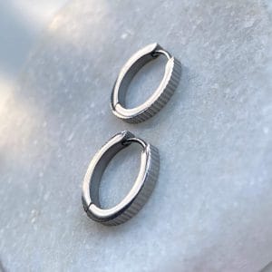 Oorbellen ribbel medium zilver