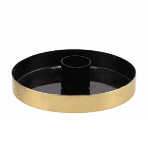 Kaarsenhouder zwart/goud