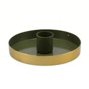 Kaarsenhouder goud/olijf