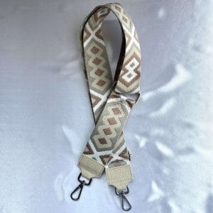 Bag strap print beige/oudroze/grijs/zilver