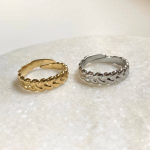 Ring gevlochten breed