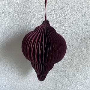 Papieren kersthanger rood