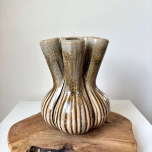 Toetervaas beige/bruin 5 openingen