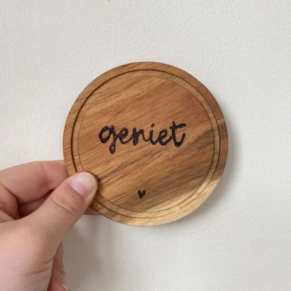 Set onderzetters mix & match rond met opdruk 4 stuks 4