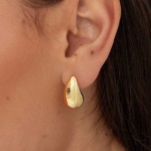 Druppelvormige oorbellen - goud 3