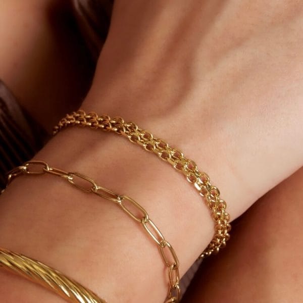 Armband sierlijke schakel - goud 2