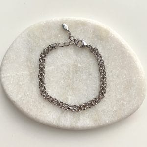 Armband sierlijke schakel - zilver