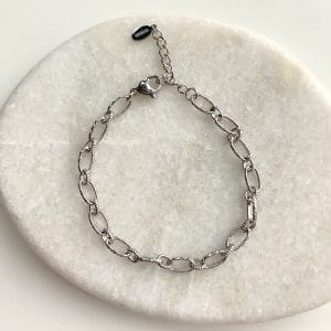 Subtiele schakelarmband - zilver
