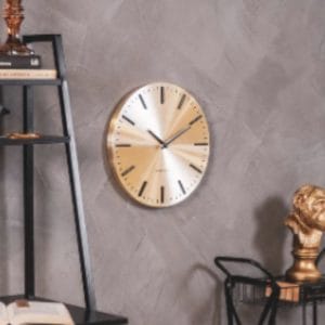 Klok moderne streep goud-zwart 3