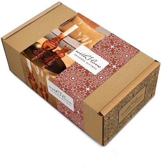Giftset kandelaar met vaas - oranje 3