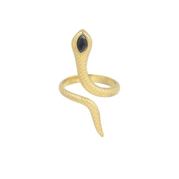 Gouden ring slang vorm