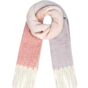 Roze sjaal met franjes - paars