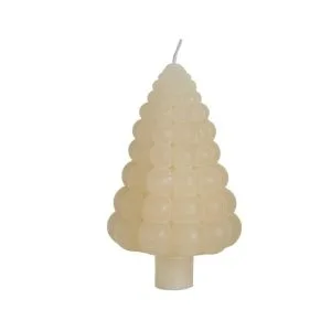 Kerstboom kaars bubbel creme