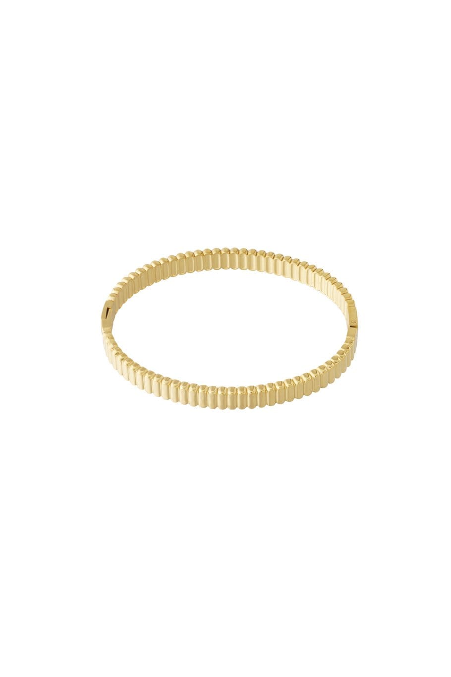Gouden bangle met streepjes 1