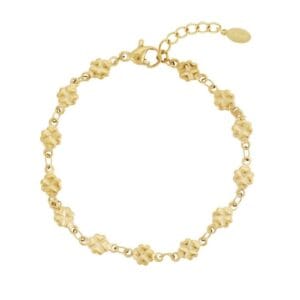 Gouden armband klavertjes per vier